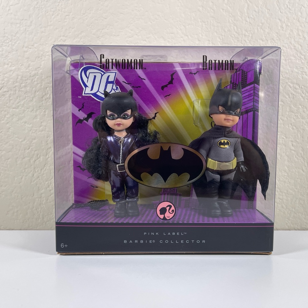 NIB - Pink Label Barbie Signature DC Catwoman & Batman Doll Set